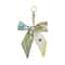 Blue Moon Studio™ Yellow & Multicolor Leaf Print Bow Bag Charm